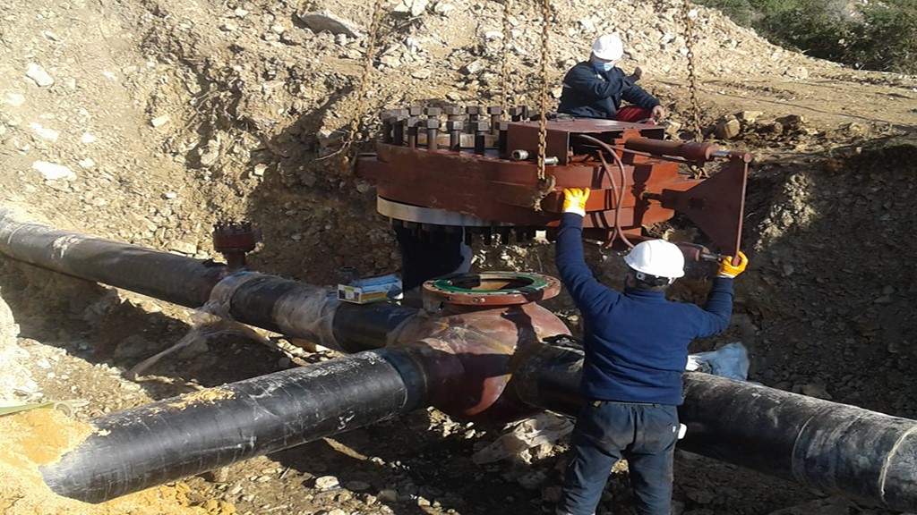 Gebze Makine OSB Yönetim Binası Yapım İşi 16" Stopple ve Çelik Boru Deplase Edilmesi İşi